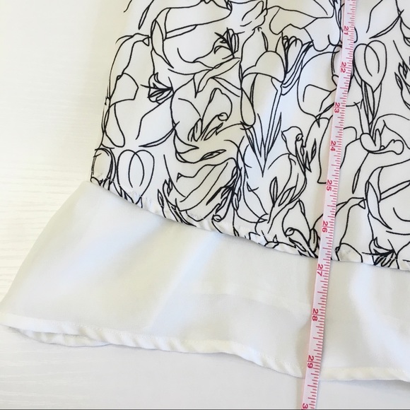 Pleione Abstract Floral Tiered Chiffon Blouse Top - Picture 7 of 8